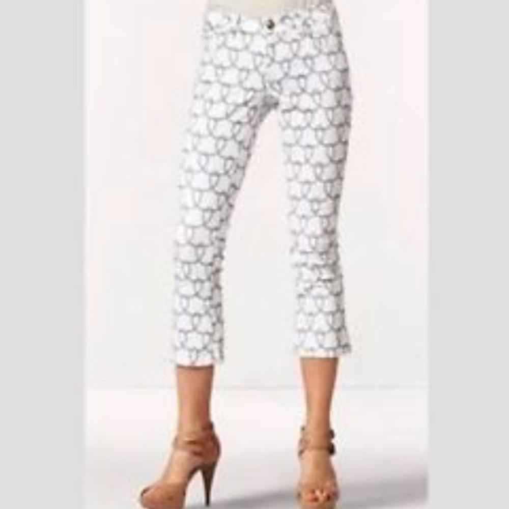 CAbi Nautical Rope Print Cropped Bootlet Jeans